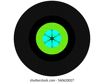 Colored music vinyl record