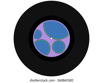Colored music vinyl record