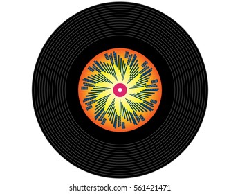 Colored music vinyl record
