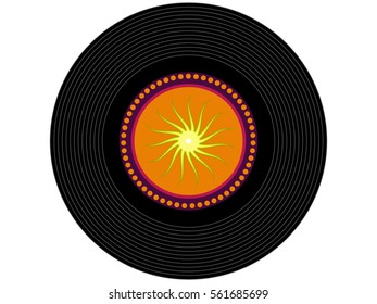 Colored music vinyl record