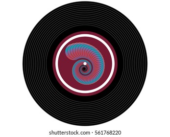 Colored music vinyl record