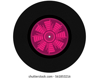 Colored music vinyl record