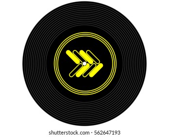 Colored music vinyl record