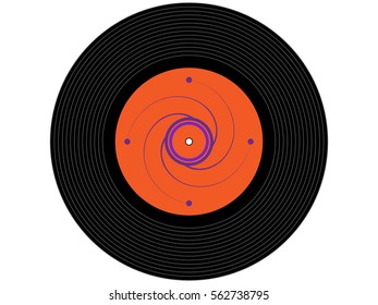 Colored music vinyl record