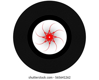 Colored music vinyl record