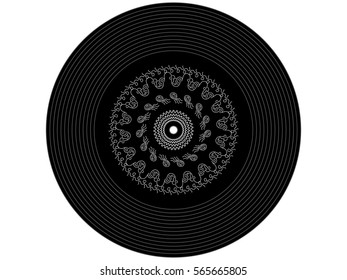 Colored music vinyl record