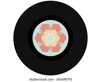 Colored music vinyl record