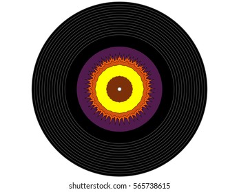 Colored music vinyl record
