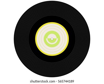 Colored music vinyl record