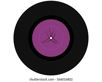 Colored music vinyl record