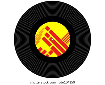 Colored music vinyl record