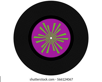 Colored music vinyl record