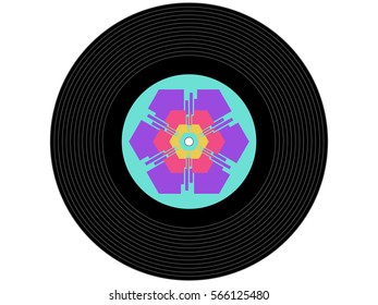 Colored music vinyl record