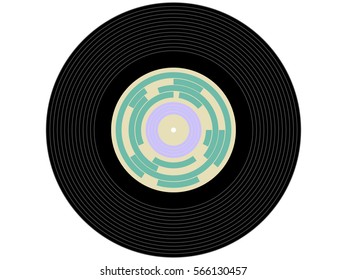 Colored music vinyl record