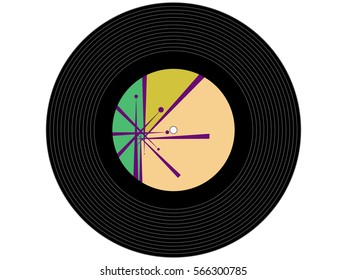 Colored music vinyl record