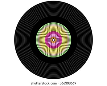 Colored music vinyl record