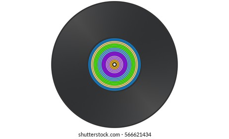 Colored music vinyl record