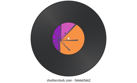 Colored music vinyl record