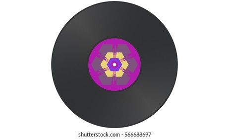 Colored music vinyl record