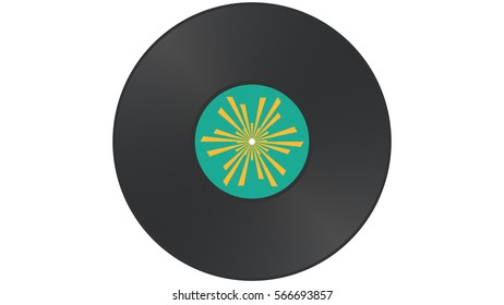 Colored music vinyl record
