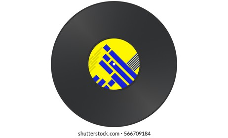 Colored music vinyl record