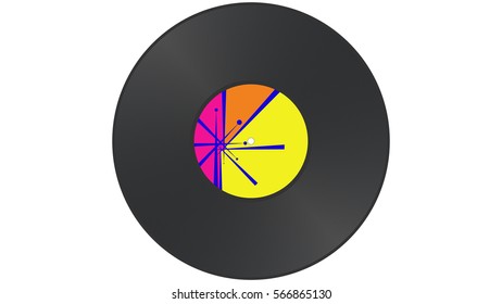 Colored music vinyl record