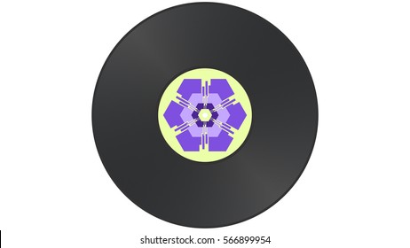 Colored music vinyl record