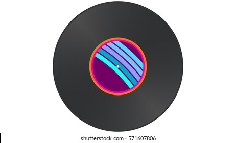 Colored music vinyl record