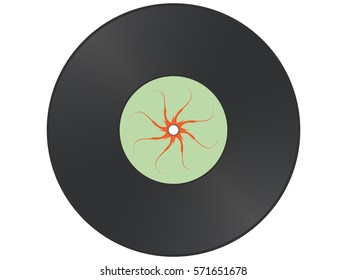 Colored music vinyl record