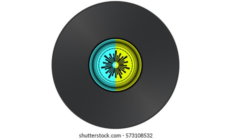 Colored music vinyl record