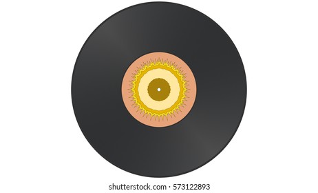 Colored music vinyl record