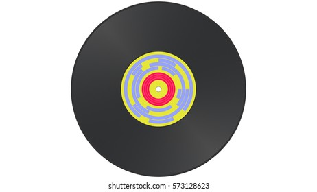 Colored music vinyl record