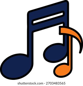 Ícone de Notas Musicais Coloridas para Música