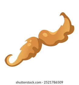 Ícone de bigode colorido. Ilustração vetorial sobre fundo branco