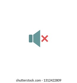 Colored Mute Speaker Icon