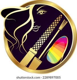 Colored nail polish, nail file and brush. Nail salon and beauty salon