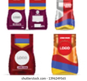 Colored in national production of Armenia Foil Food Snack Sachet Bag Packaging For Coffee, Salt, Sugar, Pepper, Spices, Sachet, Sweets, Chips, Cookies