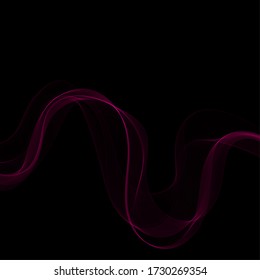 colored neon wave. Abstract vector lines. presentation template