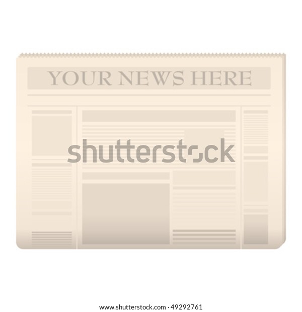 Colored Newspaper Template Your Own News Stock Vector (Royalty Free