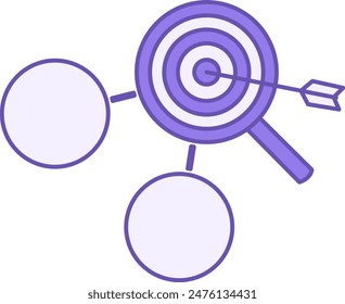 Colored Niche Icon. Vector Icon. Specific Content Topic. Blogger and Social Media Concept