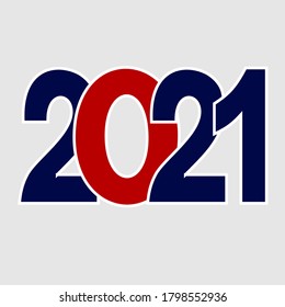 farbige Zahlen 2021 auf hellem Hintergrund
