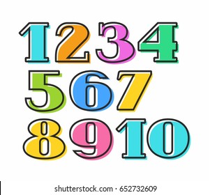 similar images stock photos vectors of hand drawn watercolor numbers