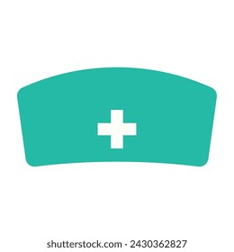 Colored nurse hat icon Vector illustration