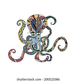 Colored Octopus Tattoo