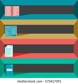 colored office elements for your design