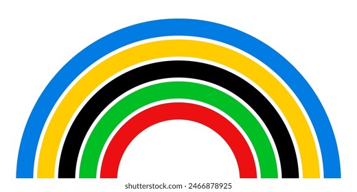 Colored Olimpic Games rainbow symbol isolated - vector for stock