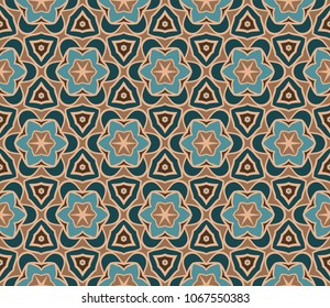 Colored ornament geometric vector pattern. Vector illustration. ideal for creative and decorative projects.