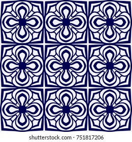 Colored ornamental seamless pattern. Template for design. Vector illustration