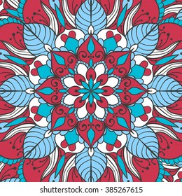 Colored ornate card. Vector illustration