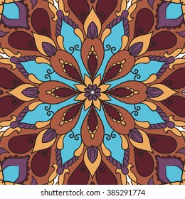 Colored ornate card. Vector illustration